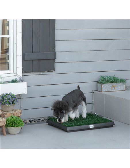 PawHut Indoor Pet Dog Toilet Mat Potty Tray Training Grass Restroom with Tray and Loo Pad - pic 145596 | FastDaddyshop