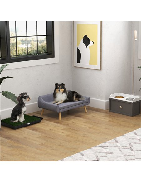 PawHut Indoor Pet Dog Toilet Mat Potty Tray Training Grass Restroom with Tray and Loo Pad - pic 145603 | FastDaddyshop