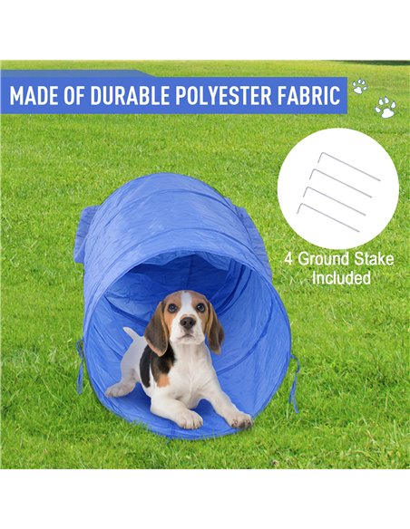 PawHut Dog Agility Equipment Training Set Carry Bag Adjustable (Pole + Hoop + Hurdle+Tunnel + Pause Box) - pic 145645 | FastDaddyshop