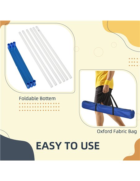 PawHut Dog Agility Equipment Training Adjustable Obstacle Course Set with 6 Weaves Poles Storage Bag for Pet Outdoor Games Exerc - pic 145662 | FastDaddyshop