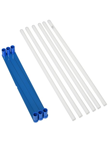 PawHut Dog Agility Equipment Training Adjustable Obstacle Course Set with 6 Weaves Poles Storage Bag for Pet Outdoor Games Exerc - pic 145664 | FastDaddyshop