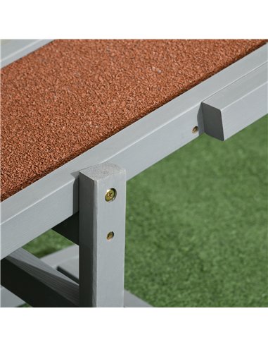 PawHut Wooden Pet Seesaw for Big Dogs, Dog Agility Equipment with Anti-Slip Surface - Grey