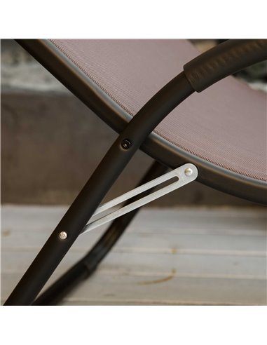 Outsunny Folding Chaise Lounge Chair, Reclining Garden Sun Lounger for Beach, Poolside and Patio, Dark Brown