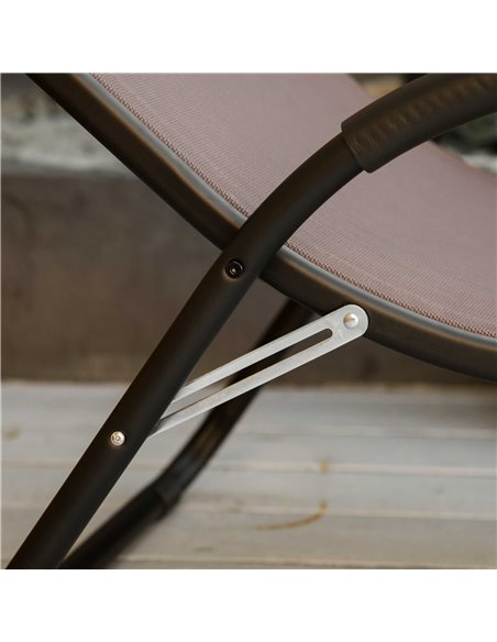 Outsunny Folding Chaise Lounge Chair, Reclining Garden Sun Lounger for Beach, Poolside and Patio, Dark Brown - pic 14571 | FastDaddyshop
