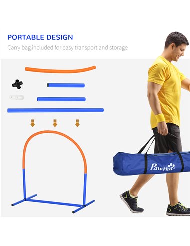 PawHut Four-Piece Portable Dog Agility Equipment - Blue