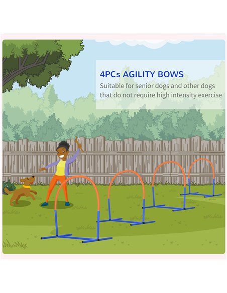 PawHut Four-Piece Portable Dog Agility Equipment - Blue - pic 145717 | FastDaddyshop