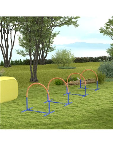 PawHut Four-Piece Portable Dog Agility Equipment - Blue