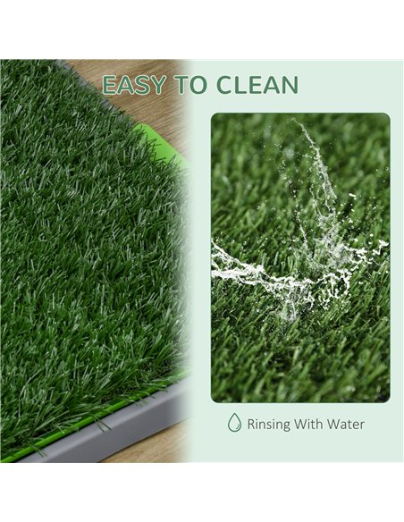 PawHut Artificial Grass Dog Toilet with Tray for Potty Training Indoor Outdoor, 2 Packs, 67 x 41cm - pic 145753 | FastDaddyshop