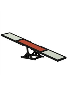 PawHut Wooden Pet Seesaw for Big Dogs, Dog Agility Equipment with Anti-Slip Surface - Black