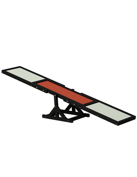 PawHut Wooden Pet Seesaw for Big Dogs, Dog Agility Equipment with Anti-Slip Surface - Black - pic 145757 | FastDaddyshop