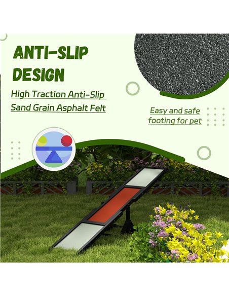PawHut Wooden Pet Seesaw for Big Dogs, Dog Agility Equipment with Anti-Slip Surface - Black - pic 145761 | FastDaddyshop