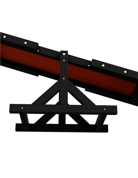 PawHut Wooden Pet Seesaw for Big Dogs, Dog Agility Equipment with Anti-Slip Surface - Black - pic 145764 | FastDaddyshop