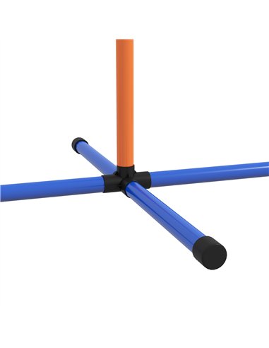 PawHut Dog Agility Training Equipment with Weave Poles, Jump Ring, Pause Box, Adjustable Hurdle, Carry Bag, Orange