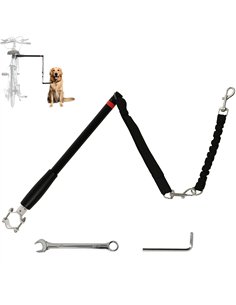 PawHut Dog Lead for Bicycle, Dog Leash for Cycling, Training, Jogging, Black