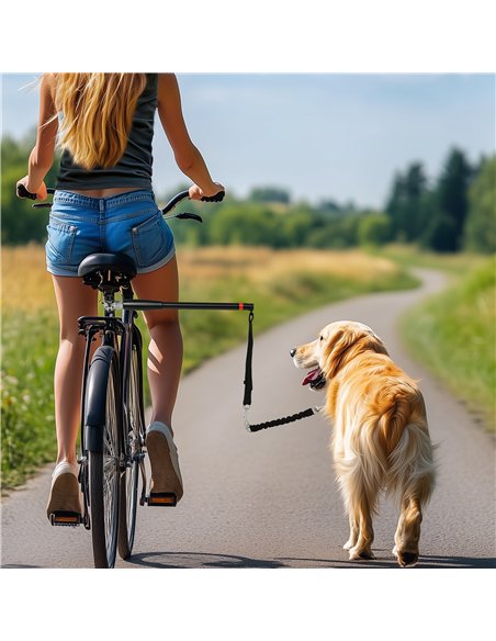 PawHut Dog Lead for Bicycle, Dog Leash for Cycling, Training, Jogging, Black - pic 145830 | FastDaddyshop