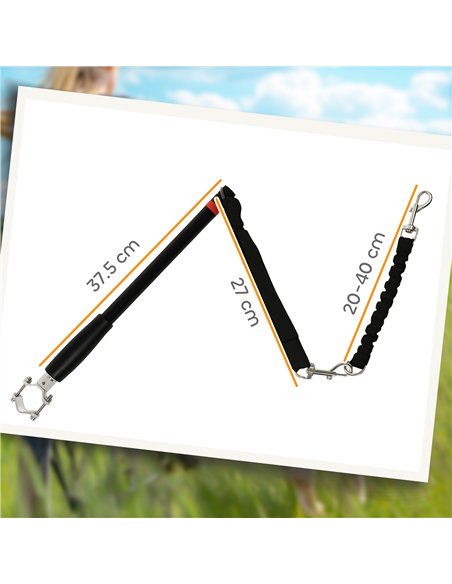 PawHut Dog Lead for Bicycle, Dog Leash for Cycling, Training, Jogging, Black - pic 145831 | FastDaddyshop