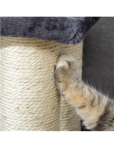 PawHut Dog Steps for Bed 4 Step Pet Stairs for Dog Cat ladder Scratch Post Grey
