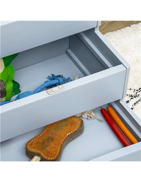 PawHut 3 Step Wooden Dog Steps Pet Stairs for Dogs, Cat Ladder for Bed Couch with Storage Grey - pic 145889 | FastDaddyshop