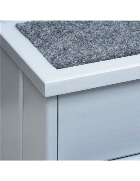 PawHut 3 Step Wooden Dog Steps Pet Stairs for Dogs, Cat Ladder for Bed Couch with Storage Grey - pic 145890 | FastDaddyshop