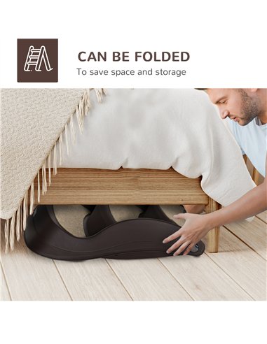 PawHut Foldable Pet Stairs Portable Dog Steps 3-Step Design with Non-slip Mats for High Beds, Sofas, 49 x 38 x 38 cm, Brown