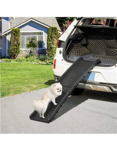 PawHut Foldable Pet Ramp Dog Car Ramp for SUVs, Cars - Black