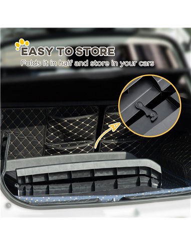 PawHut Foldable Pet Ramp Dog Car Ramp for SUVs, Cars - Black