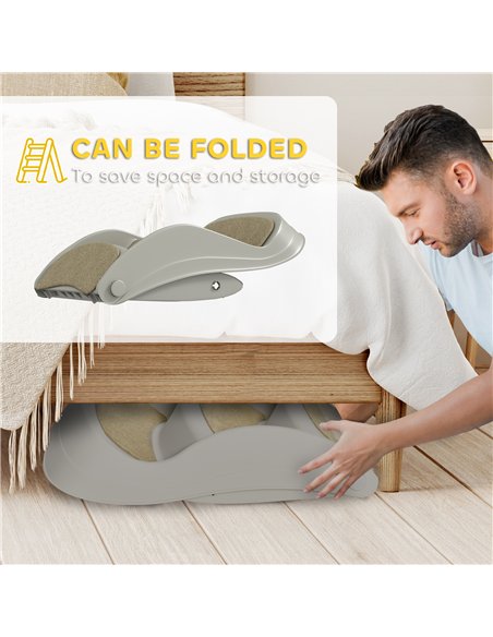 PawHut Foldable Pet Stairs 3 Steps with Non-slip Mats for Small Dogs, Grey - pic 146067 | FastDaddyshop