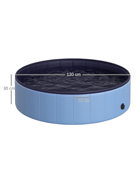 PawHut Foldable Dog Paddling Pool Pet Cat Swimming Pool Indoor/Outdoor Collapsible Summer Bathing Tub Shower Tub Puppy Washer (Φ - pic 146128 | FastDaddyshop