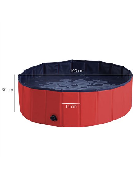 PawHut Foldable Dog Paddling Pool Pet Cat Swimming Pool Indoor/ Outdoor Collapsible Summer Bathing Tub Shower Tub Puppy Washer,  - pic 146155 | FastDaddyshop