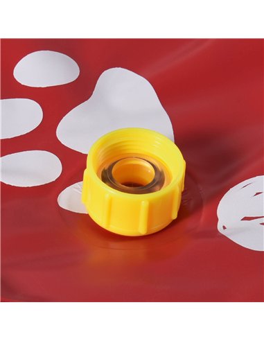 PawHut 150cm Splash Pad Sprinkler for Pets Dog Bath Pool Water Game Mat Toy Non-slip Outdoor Backyard Red