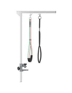 PawHut Adjustable Pet Grooming Arm, with Clamp, Haunch Holders & Grooming Loop - Sliver-Tone