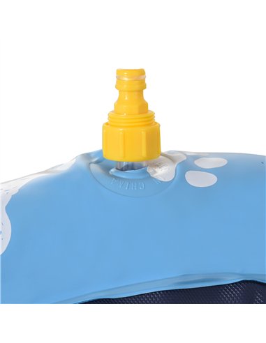 PawHut 170cm Splash Pad Sprinkler for Pets Dog Bath Pool Water Game Mat Toy Non-slip Outdoor Backyard Blue