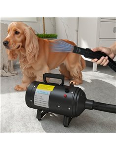PawHut 2200W Dog Hair Dryer with Adjustable Temperature & Velocity, 3 Different Nozzles, Black 2