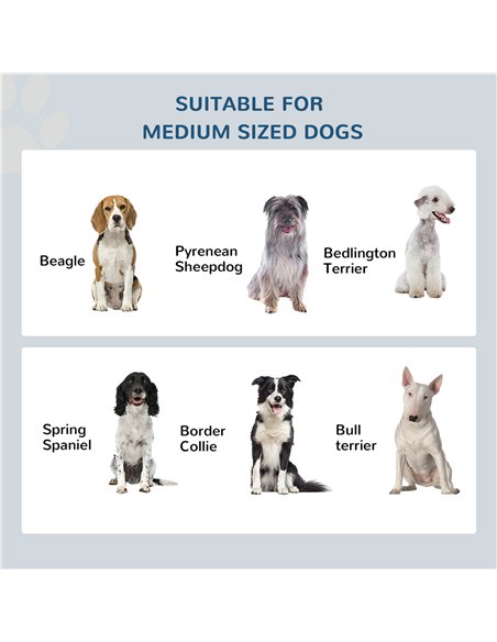 PawHut Raised Dog Feeding Bowls with Stand, Stainless Steel for Medium Dog, 58L x 31W x 25H cm - Brown - pic 146338 | FastDaddyshop