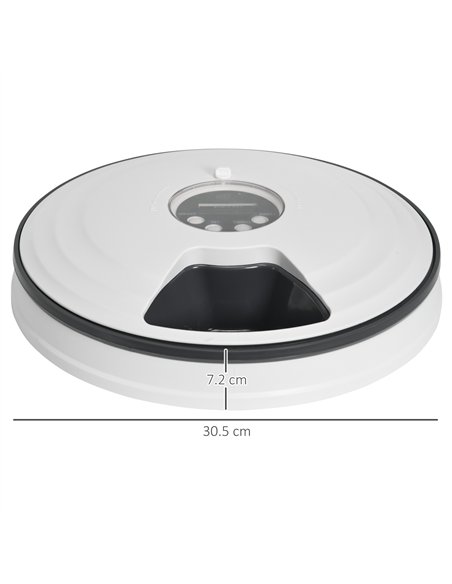 PawHut Automatic Pet Dog Cat Feeder w/ Digital Timer Six-Meal Food Dispenser - pic 146371 | FastDaddyshop
