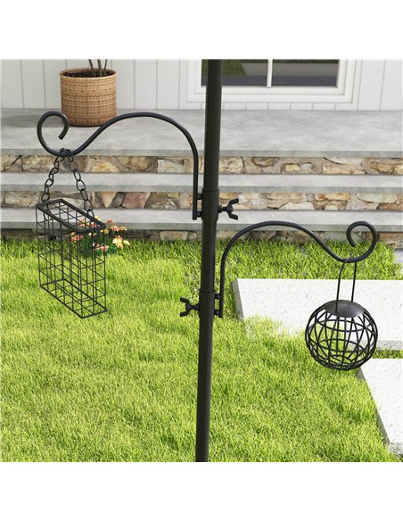 Pawhut Bird Feeding Station Kit, Wild Bird Feeder Pole with 6 Hooks, 4 Hanging Feeders for Peanuts, Seed, Fat Balls, for Garden, - pic 146385 | FastDaddyshop