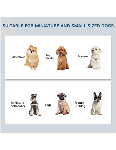 PawHut Raised Dog Feeding Bowls with Stand, Stainless Steel for  Extra Small and Small Dog, 44L x 24W x 15H cm - Grey