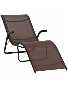 Outsunny Folding Chaise Lounge Chair, Reclining Garden Sun Lounger, Dark Brown