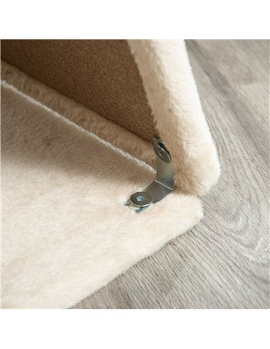 PawHut Cat Tree Tower, with Scratching Posts, Pad, Bed, Perch, Toy Ball - Light Brown