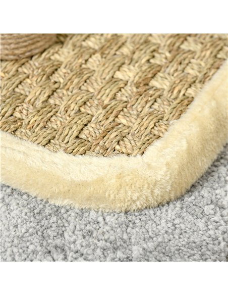 PawHut 56cm Cat Tree for Indoor Cats, with Scratching Post, Tunnel, Toy Ball - Beige - pic 146592 | FastDaddyshop