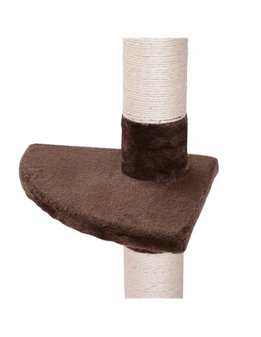 PawHut Floor to Ceiling Cat Tree for Indoor Cats 5-Tier Kitty Tower Climbing Activity Center Scratching Post Adjustable Height 2
