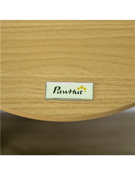 PawHut Wall-Mounted Cat Shelf with Cushion, Guardrails, 34 x 34 x 10.5cm - pic 146826 | FastDaddyshop