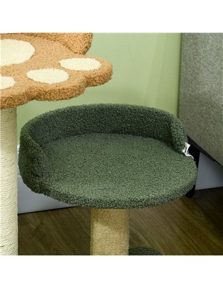 PawHut 52cm Small Cat Tree for Indoor Cats, Scratching Posts with Two Beds, Toy Ball - pic 146835 | FastDaddyshop