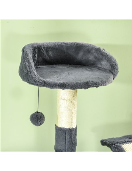 PawHut 177cm Cat Tree with Scratching Post, Hammock, Cat House - Dark Grey - pic 146933 | FastDaddyshop