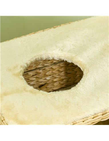 PawHut 95cm Cat Tree Tower for Indoor Cats, with Scratching Post, Cat House, Toy Ball, Platform - Beige