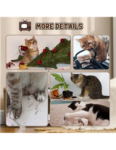 PawHut TV-Shaped Scratching Board with Scratcher, Catnip, Toy Rat, Cat Scratcher for Indoor Cats, 43 x 23 x 32.5cm