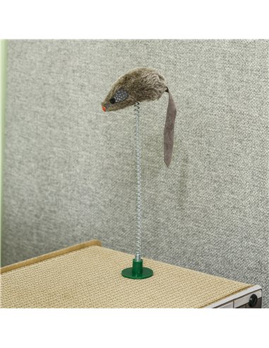 PawHut TV-Shaped Scratching Board with Scratcher, Catnip, Toy Rat, Cat Scratcher for Indoor Cats, 43 x 23 x 32.5cm