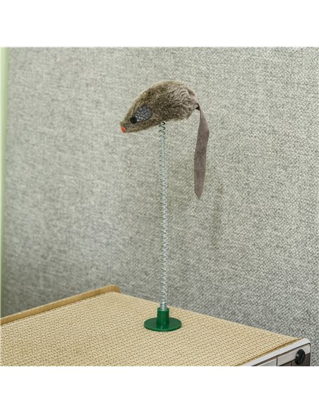 PawHut TV-Shaped Scratching Board with Scratcher, Catnip, Toy Rat, Cat Scratcher for Indoor Cats, 43 x 23 x 32.5cm - pic 147014 | FastDaddyshop
