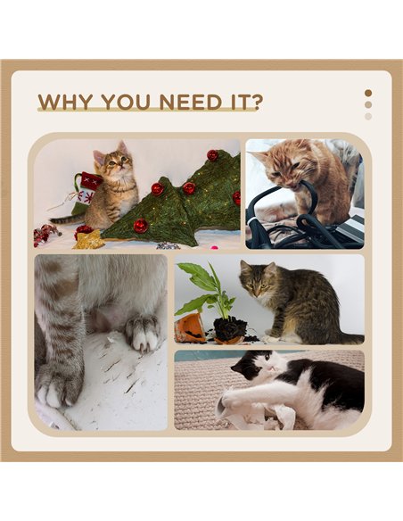 PawHut 72cm Cat Tree with Scratching Post, Pad for Indoor Cats - Light Grey - pic 147067 | FastDaddyshop