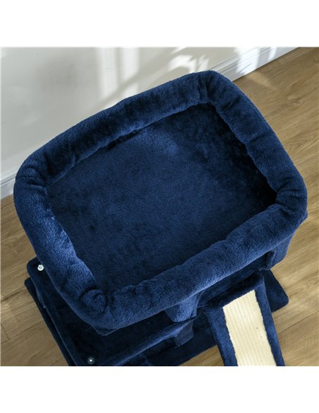 PawHut Sisal Cat Rest & Play Activity Tree w/ 2 House Navy Blue - pic 147106 | FastDaddyshop